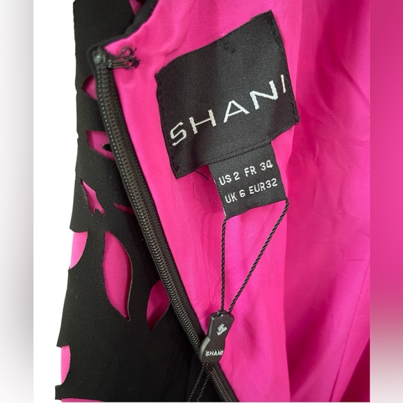 Shani Laser-Cut Bow-Back Dress US2/UK6 High-end Couture Fancy Party Glamour - Picture 5 of 6